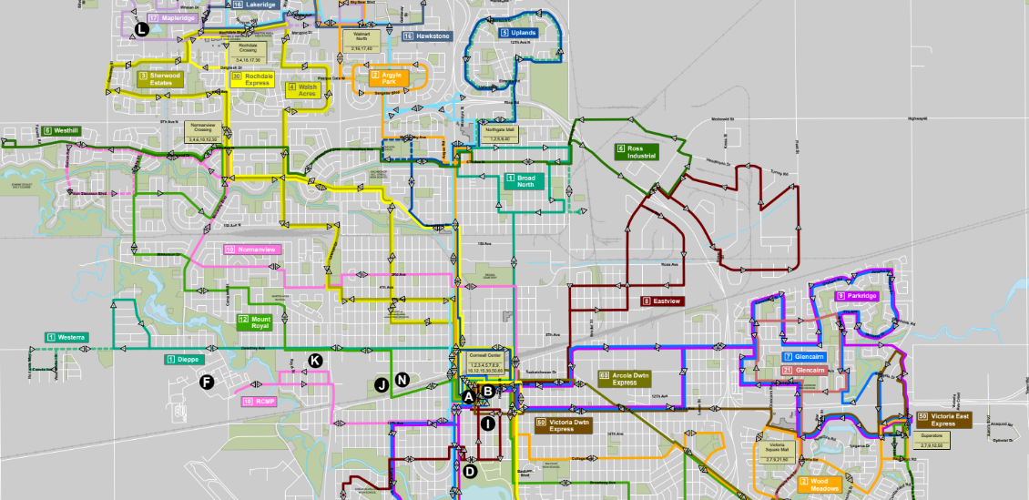 Bus Routes From My Location To Downtown City Of Regina | Schedules & Routes