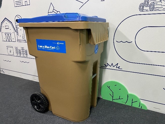 Brown Cart with Blue Lid