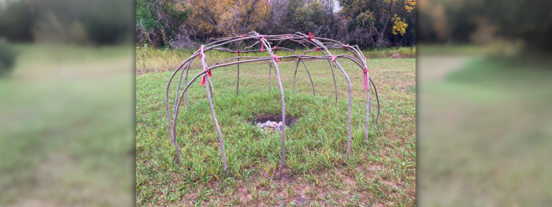 Photo of a previous Sweat Lodge, provided by Harry Francis.