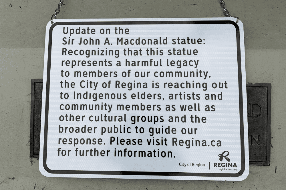 John A Macdonald Sign