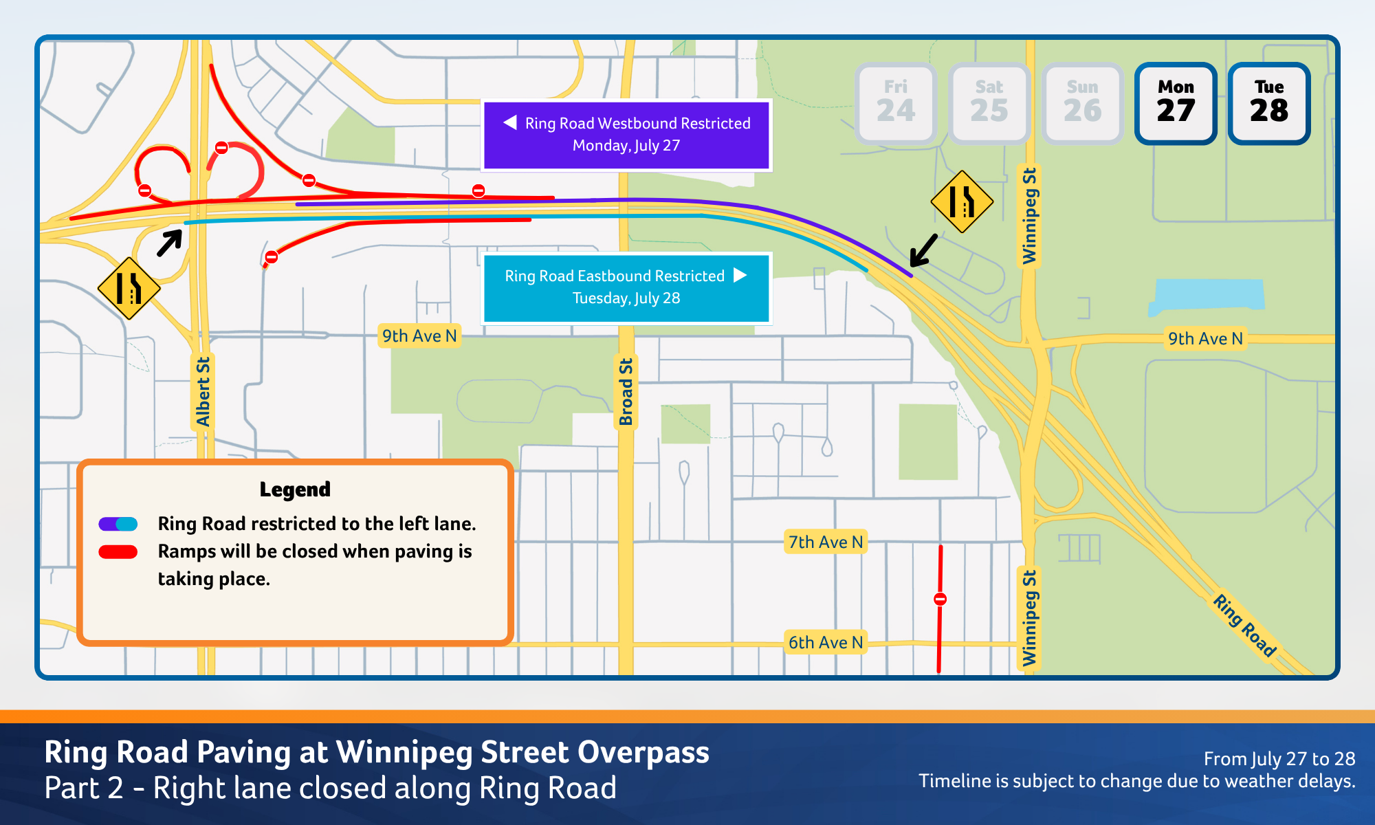 Ring Road Paving Winnipeg P2 July 22